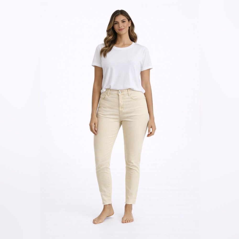 LC Lauren Conrad Yellow Skinny Ankle Jeans